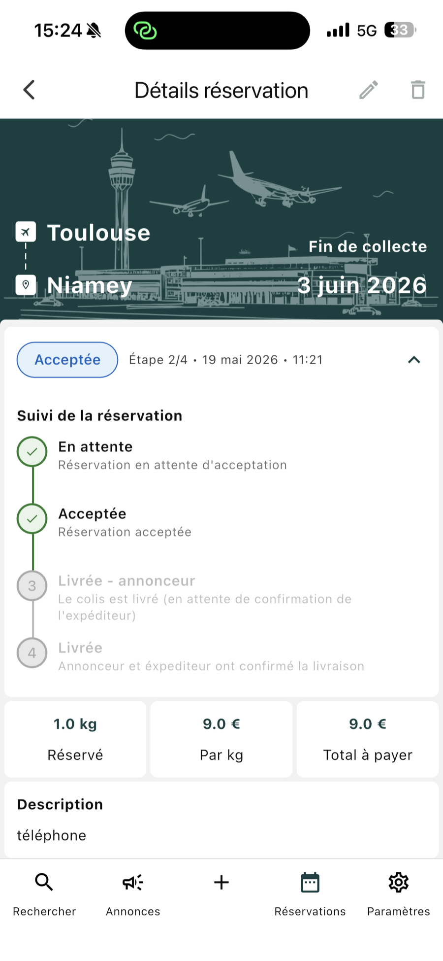 Suivi de réservation – Ayka